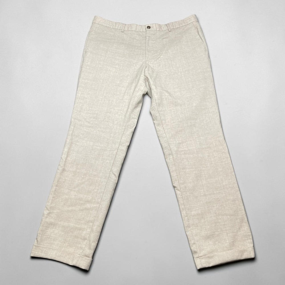 Hugo Boss H-Genius-224 Mens Beige Virgin Wool Blend Dress Pants Size 40x31